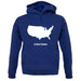 United States Silhouette unisex hoodie United States Silhouette unisex hoodie
