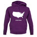 United States Silhouette unisex hoodie United States Silhouette unisex hoodie