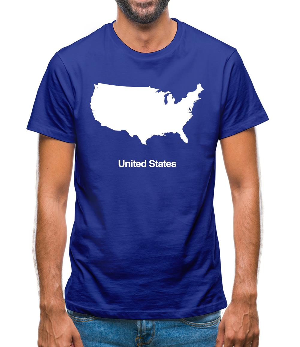 United States Silhouette Mens T-Shirt United States Silhouette Mens T-Shirt