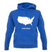 United States Silhouette unisex hoodie United States Silhouette unisex hoodie
