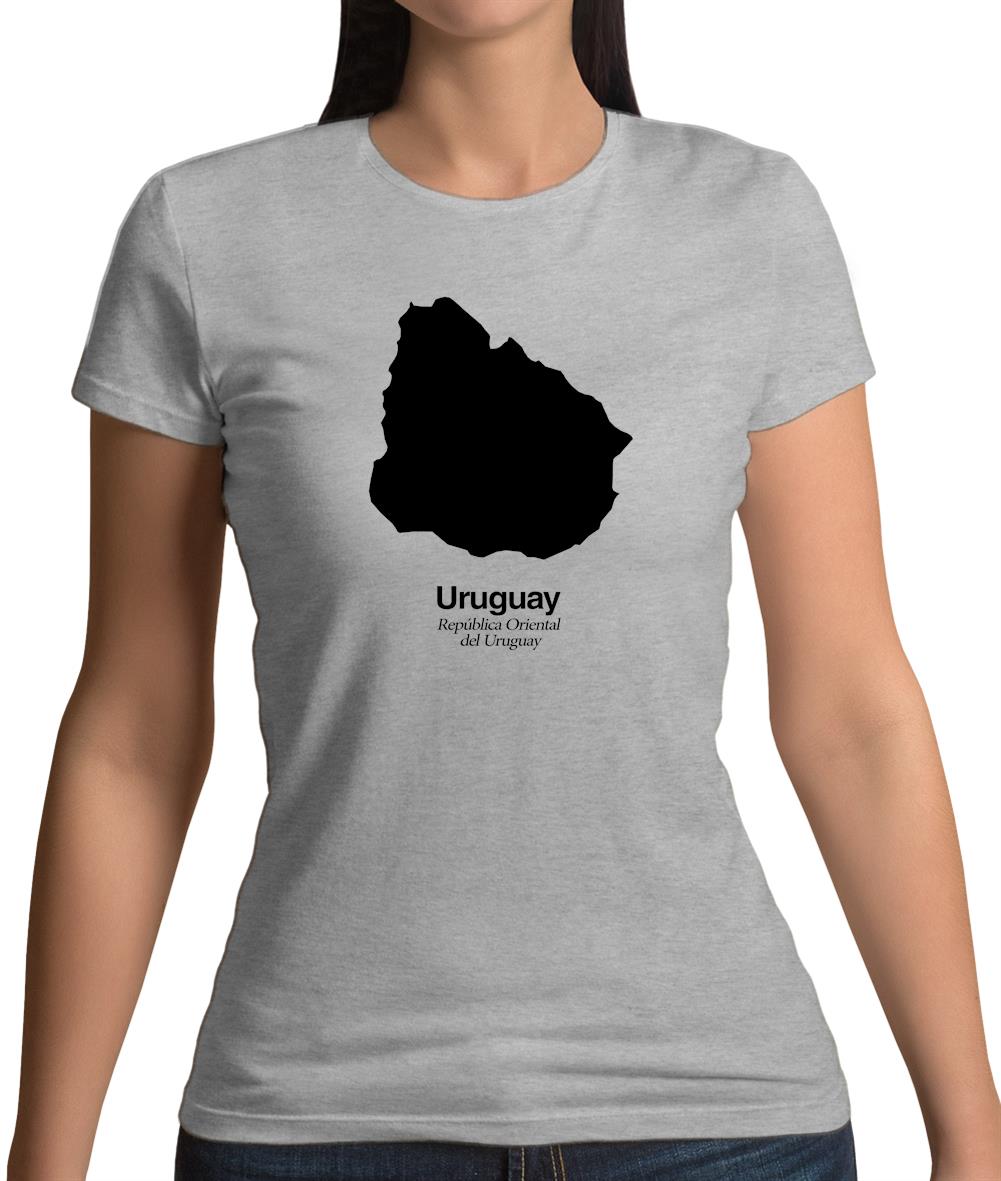 Uruguay Silhouette Womens T-Shirt Uruguay Silhouette Womens T-Shirt