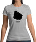Uruguay Silhouette Womens T-Shirt Uruguay Silhouette Womens T-Shirt
