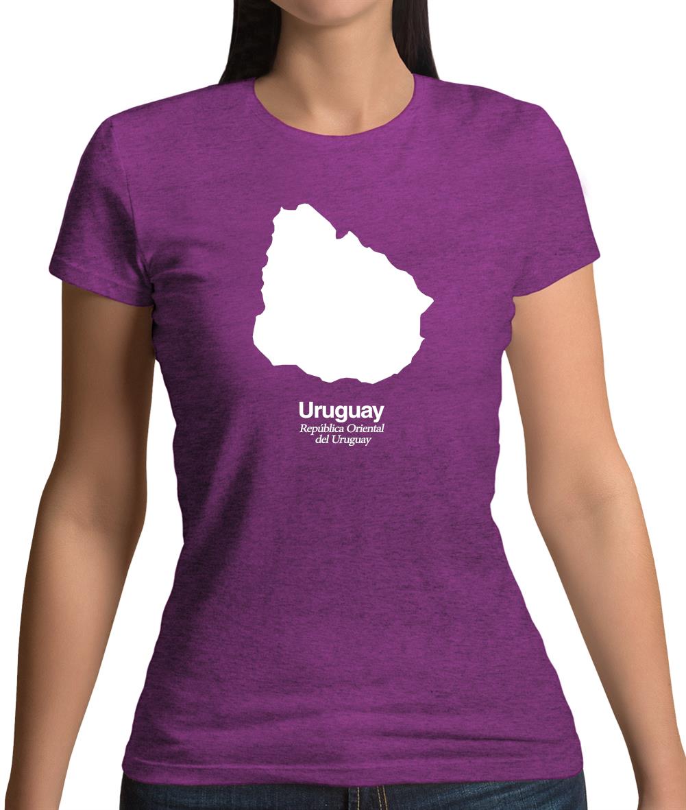 Uruguay Silhouette Womens T-Shirt Uruguay Silhouette Womens T-Shirt