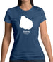 Uruguay Silhouette Womens T-Shirt Uruguay Silhouette Womens T-Shirt