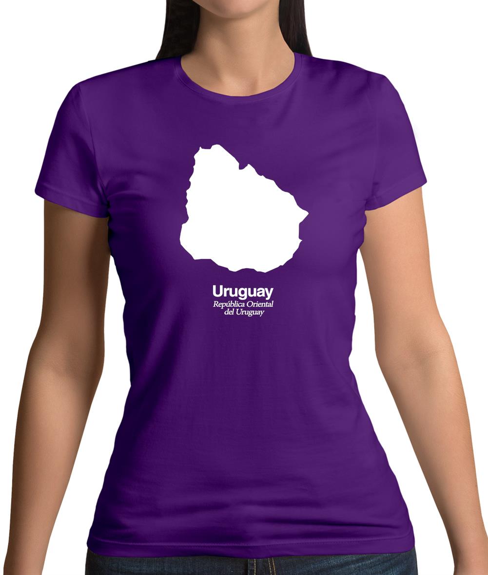 Uruguay Silhouette Womens T-Shirt Uruguay Silhouette Womens T-Shirt