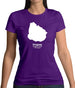 Uruguay Silhouette Womens T-Shirt Uruguay Silhouette Womens T-Shirt