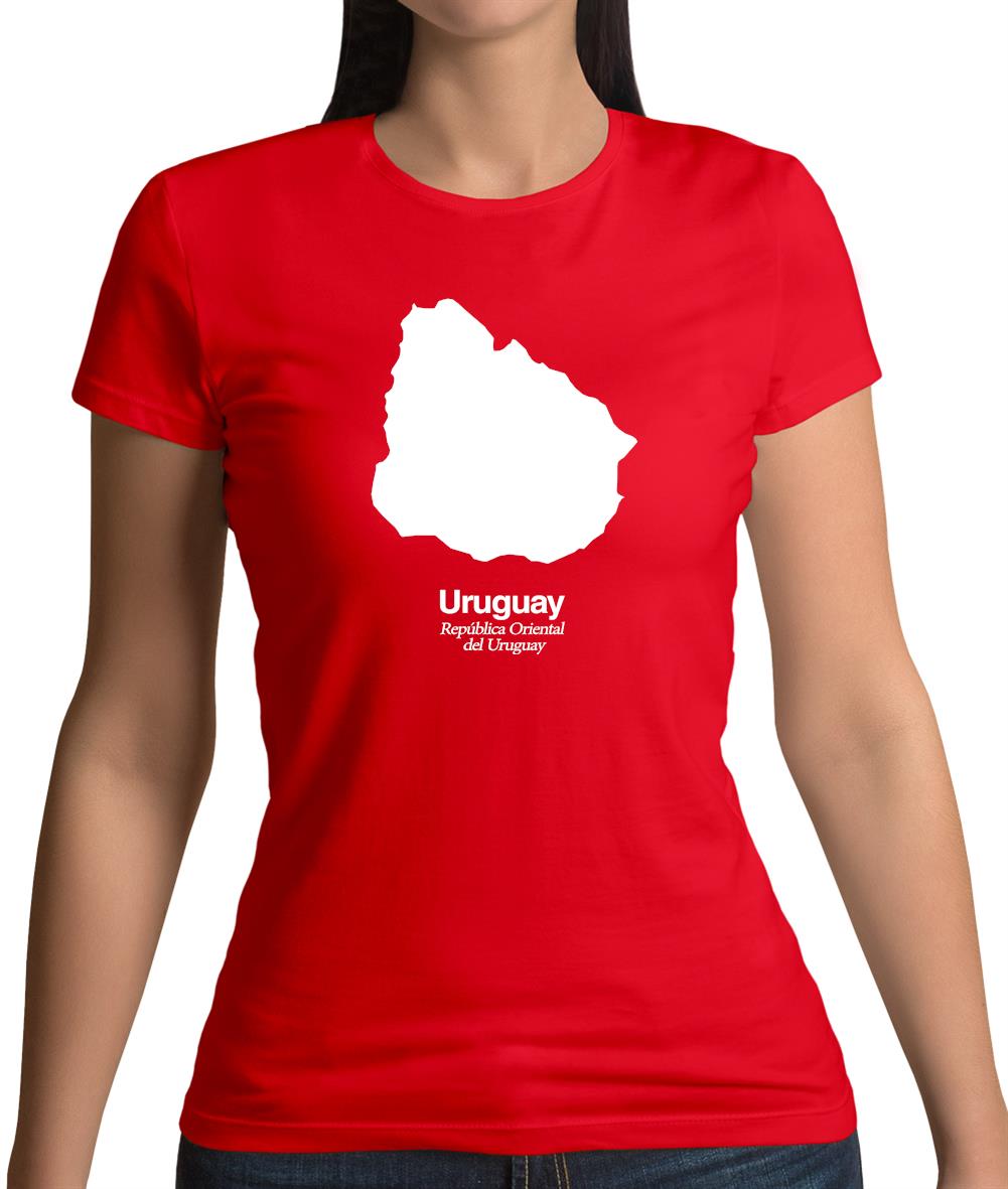 Uruguay Silhouette Womens T-Shirt Uruguay Silhouette Womens T-Shirt