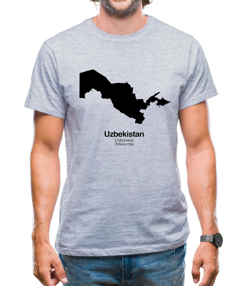 Uzbekistan Silhouette Mens T-Shirt Uzbekistan Silhouette Mens T-Shirt