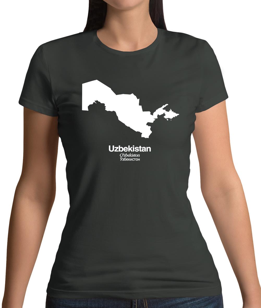 Uzbekistan Silhouette Womens T-Shirt Uzbekistan Silhouette Womens T-Shirt