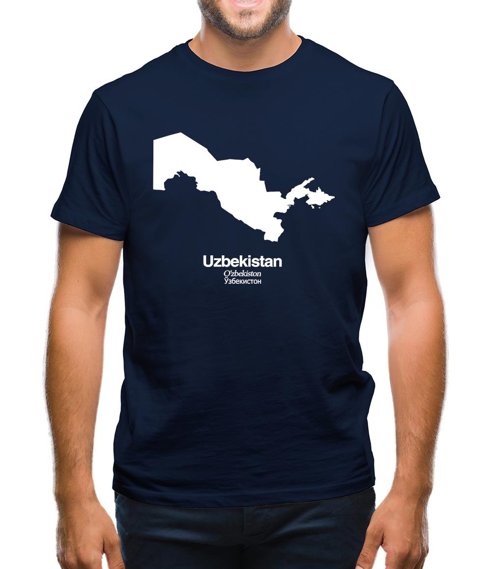Uzbekistan Silhouette Mens T-Shirt Uzbekistan Silhouette Mens T-Shirt