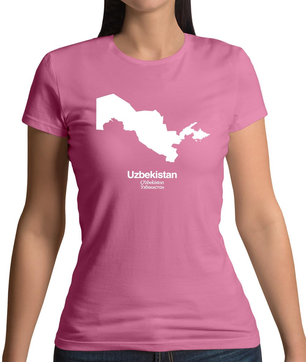 Uzbekistan Silhouette Womens T-Shirt Uzbekistan Silhouette Womens T-Shirt