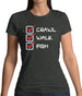 Crawl Walk Fish Womens T-Shirt Crawl Walk Fish Womens T-Shirt