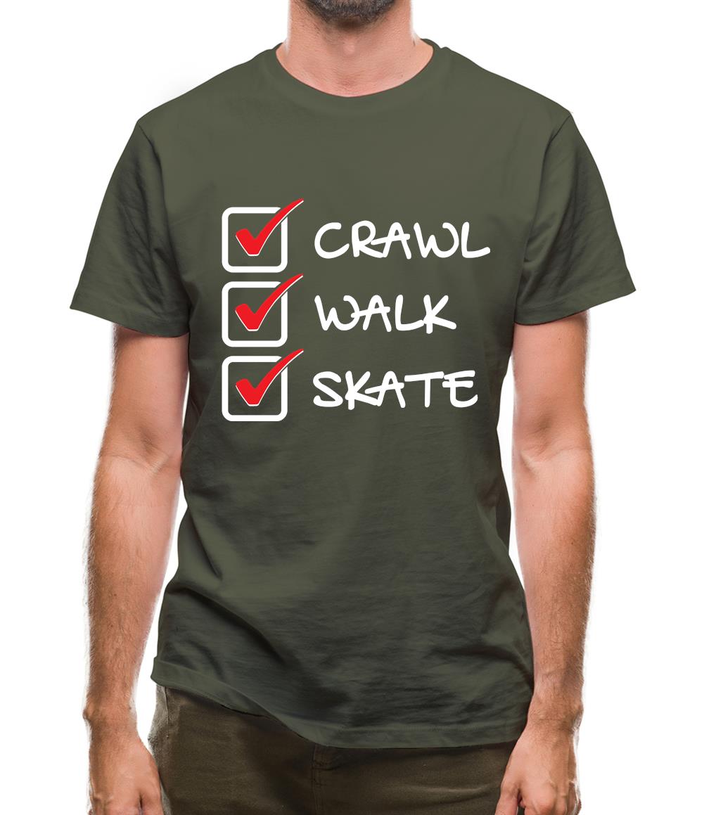 Crawl Walk Skate Mens T-Shirt Crawl Walk Skate Mens T-Shirt