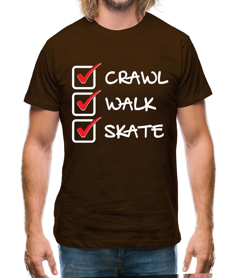 Crawl Walk Skate Mens T-Shirt Crawl Walk Skate Mens T-Shirt
