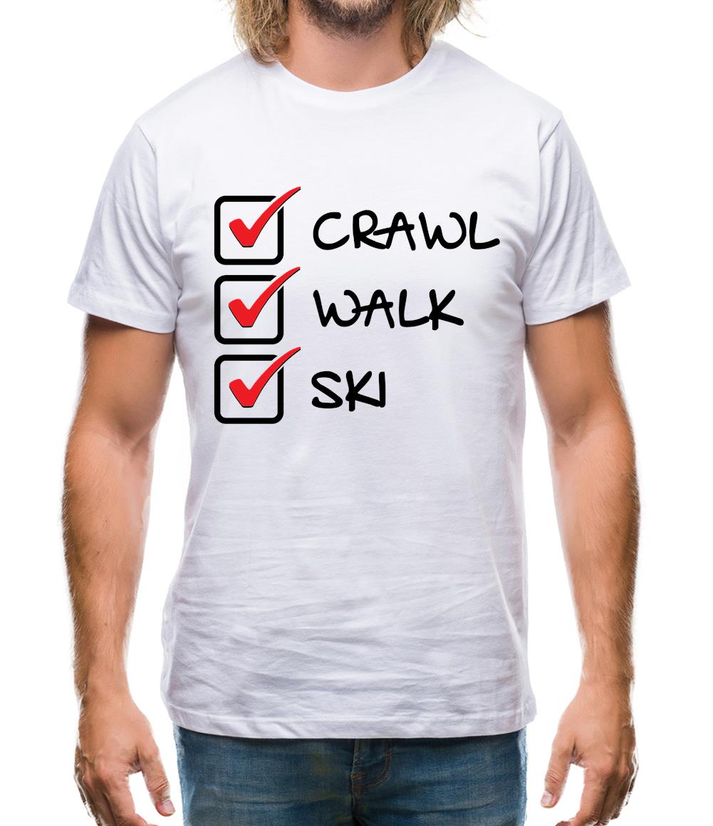 Crawl Walk Ski Mens T-Shirt Crawl Walk Ski Mens T-Shirt