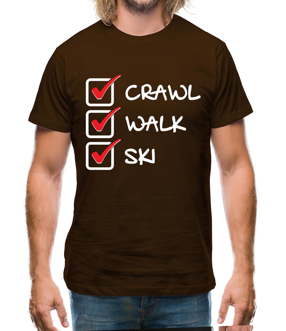 Crawl Walk Ski Mens T-Shirt Crawl Walk Ski Mens T-Shirt
