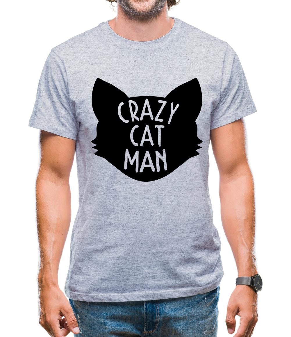 Crazy Cat Man Mens T-Shirt Crazy Cat Man Mens T-Shirt