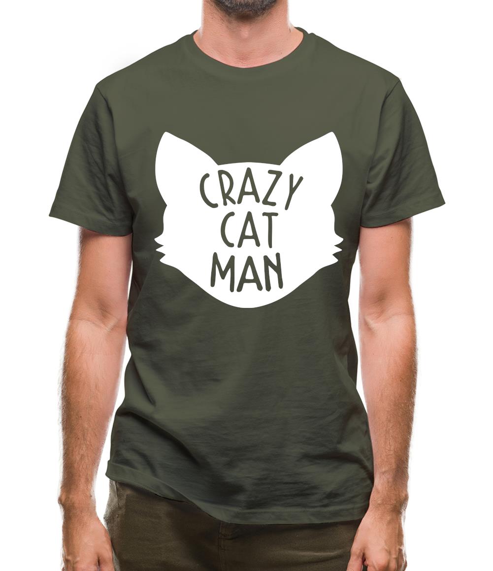 Crazy Cat Man Mens T-Shirt Crazy Cat Man Mens T-Shirt