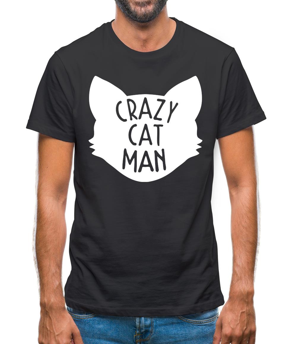 Crazy Cat Man Mens T-Shirt Crazy Cat Man Mens T-Shirt