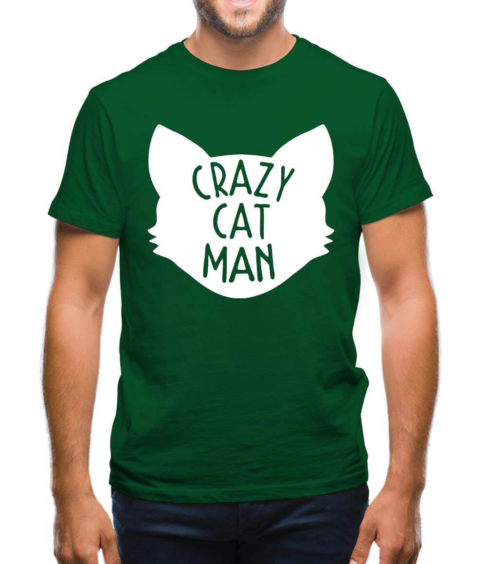 Crazy Cat Man Mens T-Shirt Crazy Cat Man Mens T-Shirt