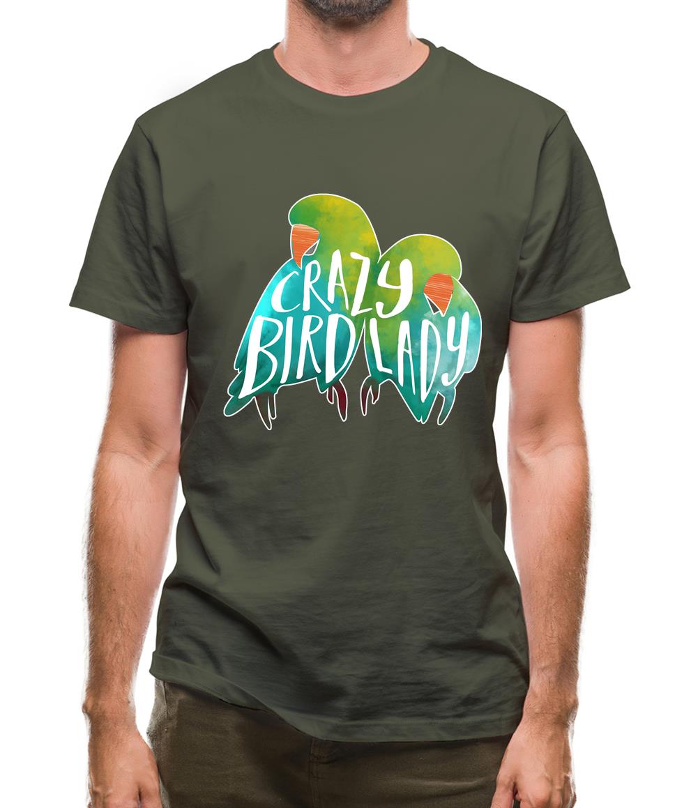 Crazy Bird Lady Mens T-Shirt Crazy Bird Lady Mens T-Shirt