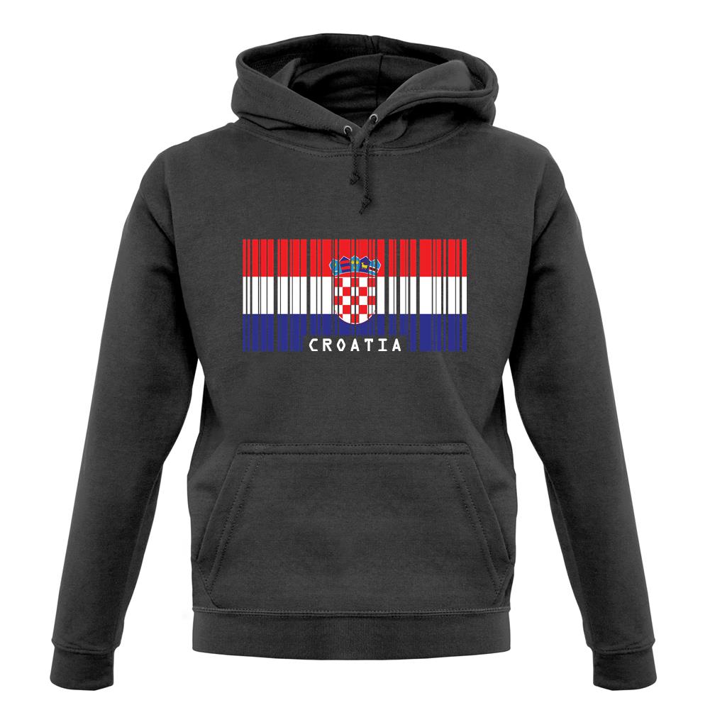 Croatia Barcode Style Flag unisex hoodie Croatia Barcode Style Flag unisex hoodie
