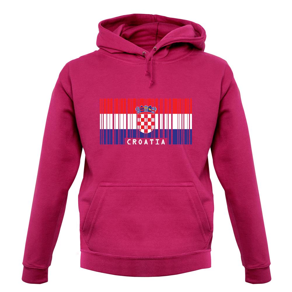 Croatia Barcode Style Flag unisex hoodie Croatia Barcode Style Flag unisex hoodie