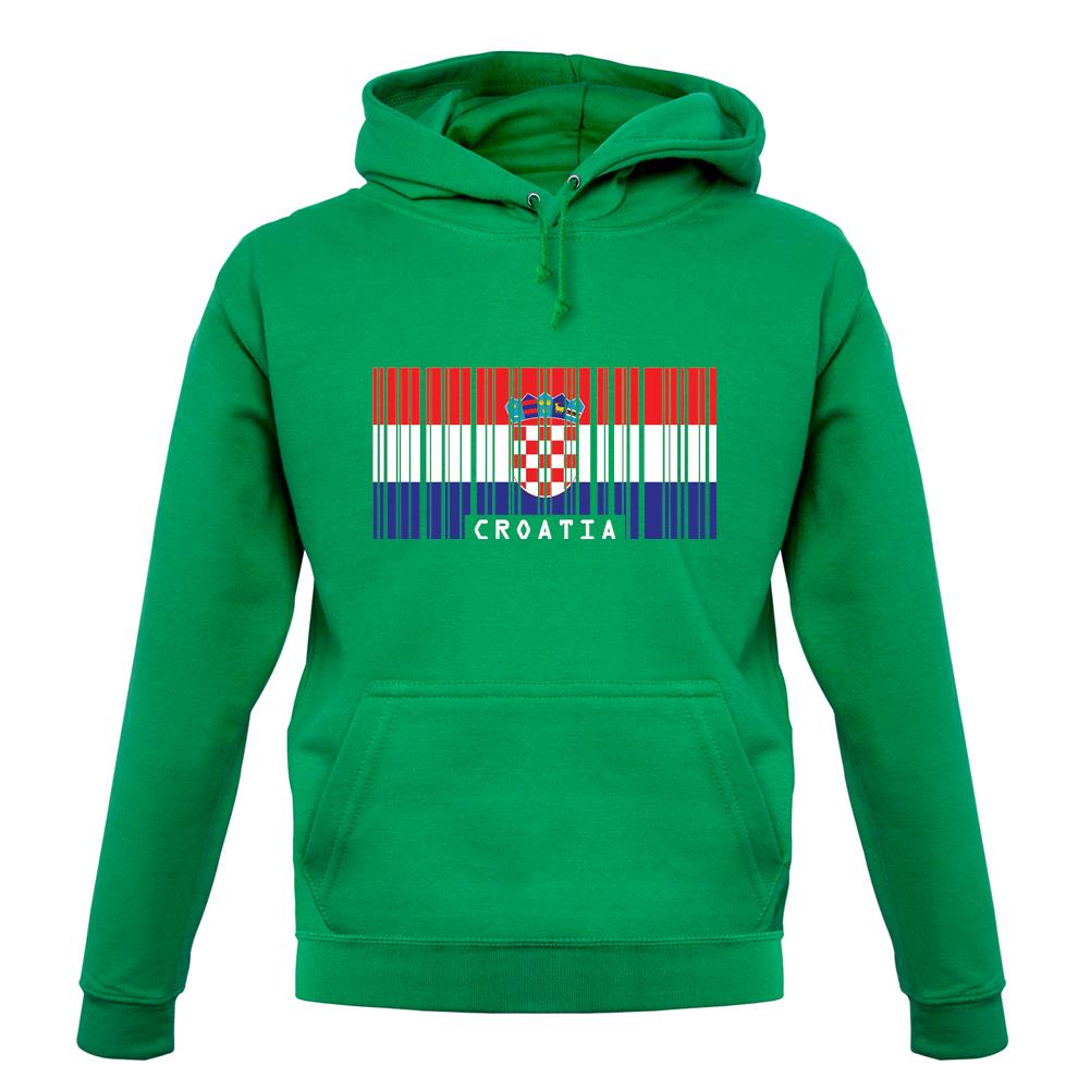 Croatia Barcode Style Flag unisex hoodie Croatia Barcode Style Flag unisex hoodie