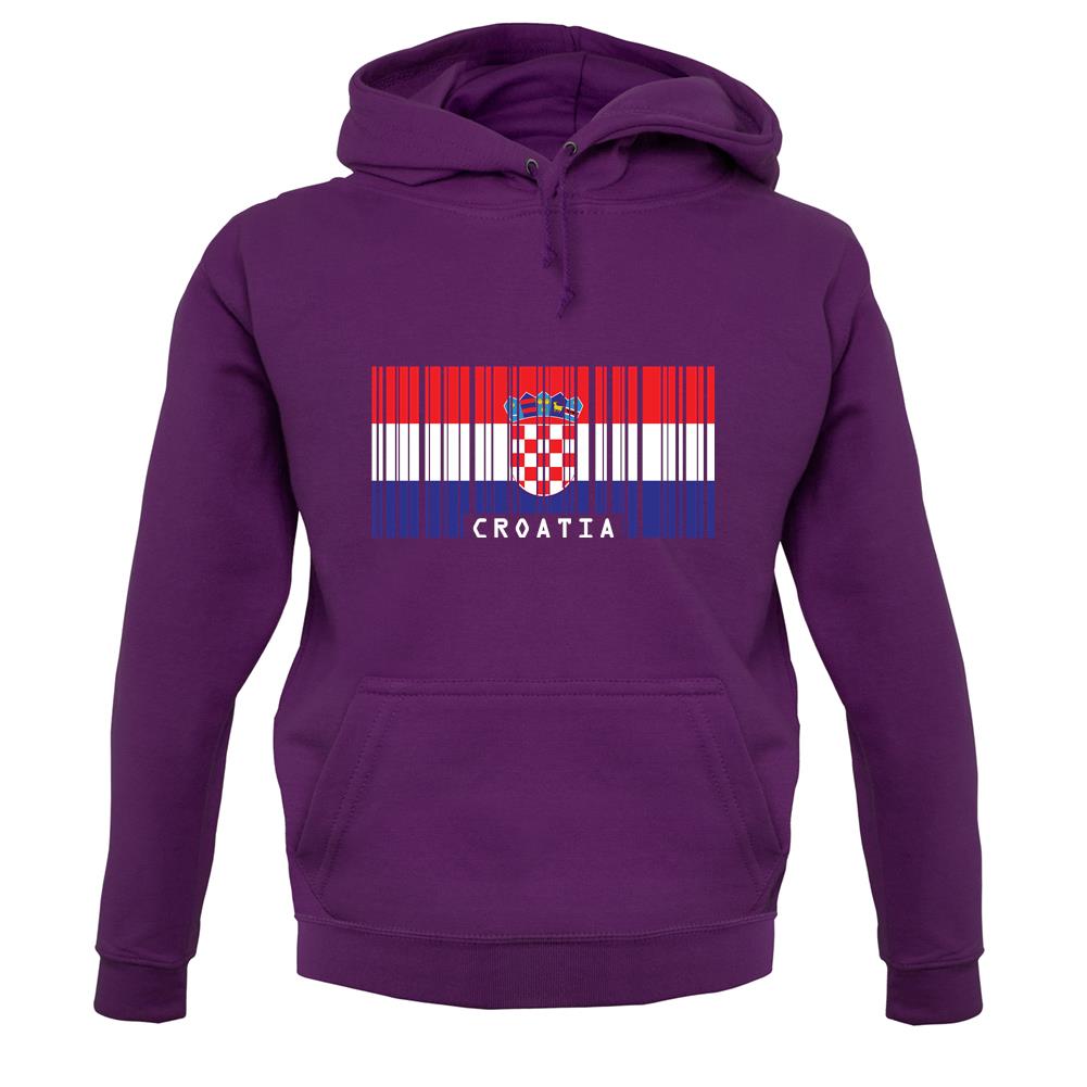 Croatia Barcode Style Flag unisex hoodie Croatia Barcode Style Flag unisex hoodie
