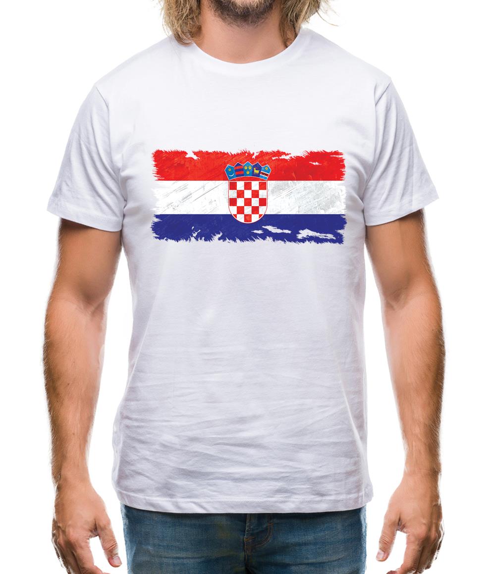 Croatia Grunge Style Flag Mens T-Shirt Croatia Grunge Style Flag Mens T-Shirt