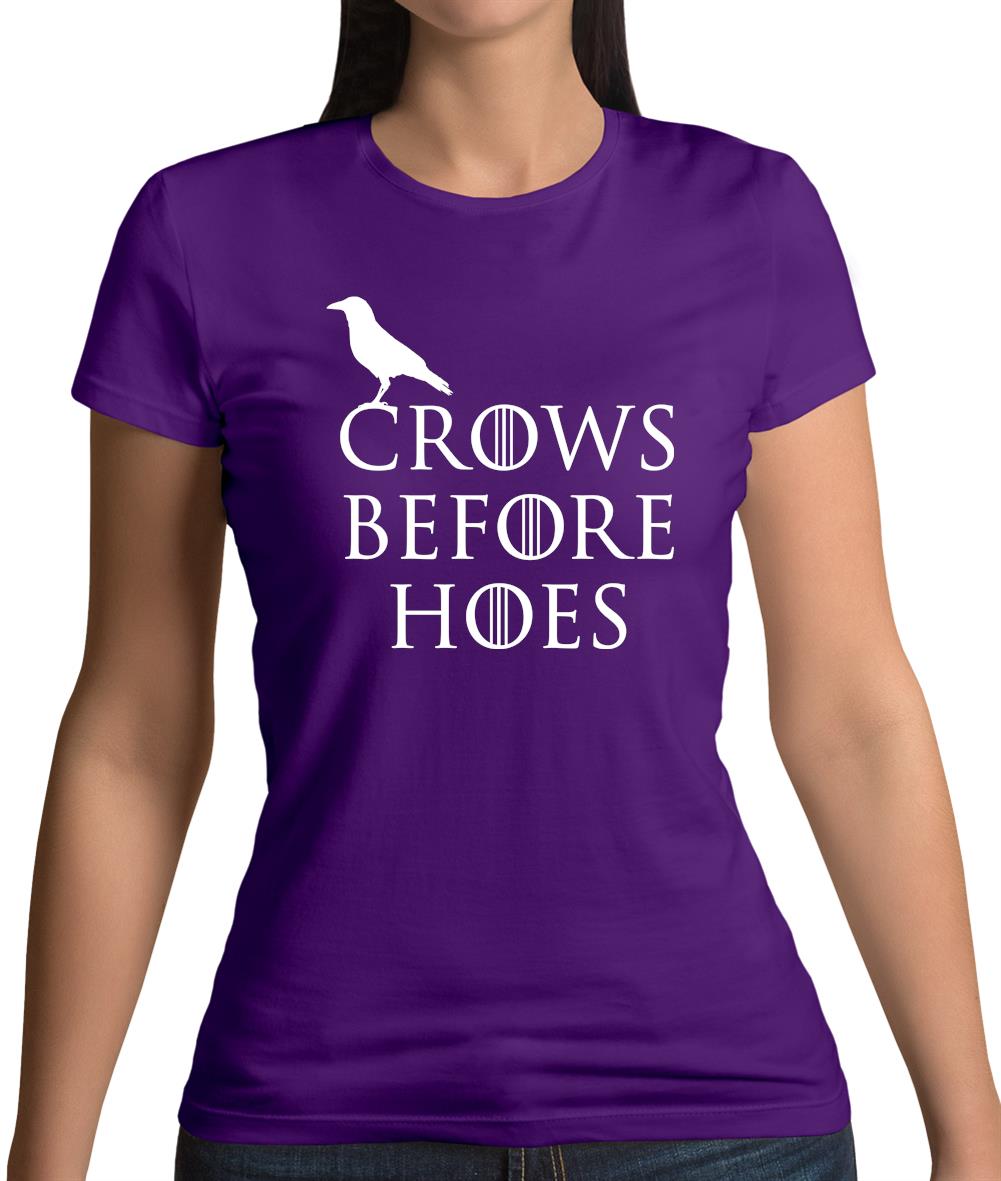 Crows Before Hoes Womens T-Shirt Crows Before Hoes Womens T-Shirt