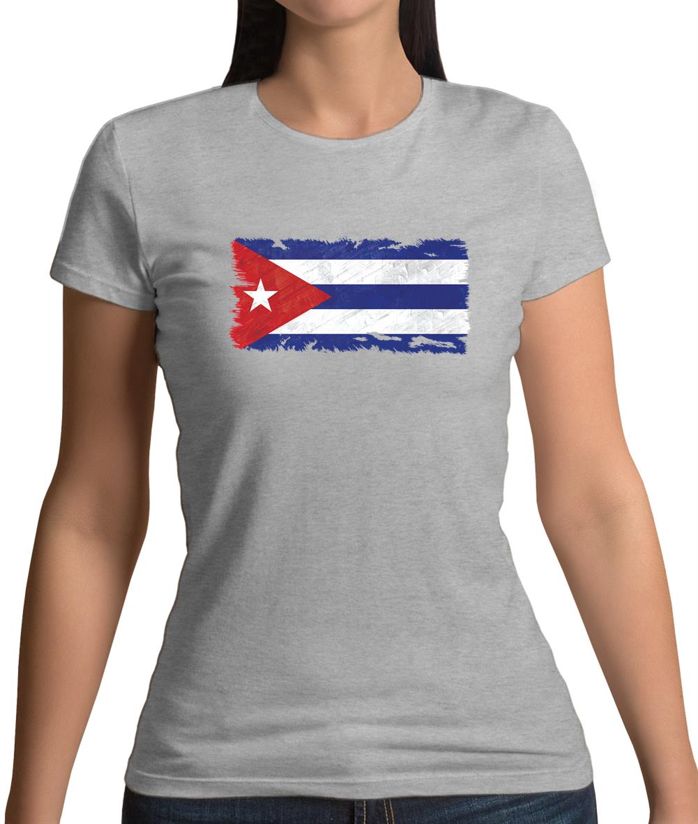 Cuba Grunge Style Flag Womens T-Shirt Cuba Grunge Style Flag Womens T-Shirt