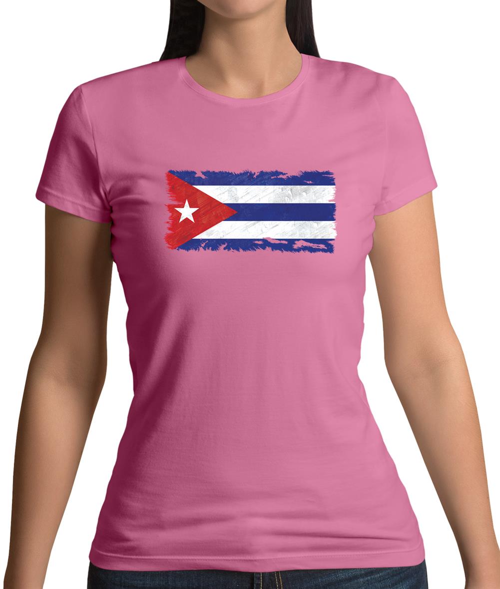 Cuba Grunge Style Flag Womens T-Shirt Cuba Grunge Style Flag Womens T-Shirt