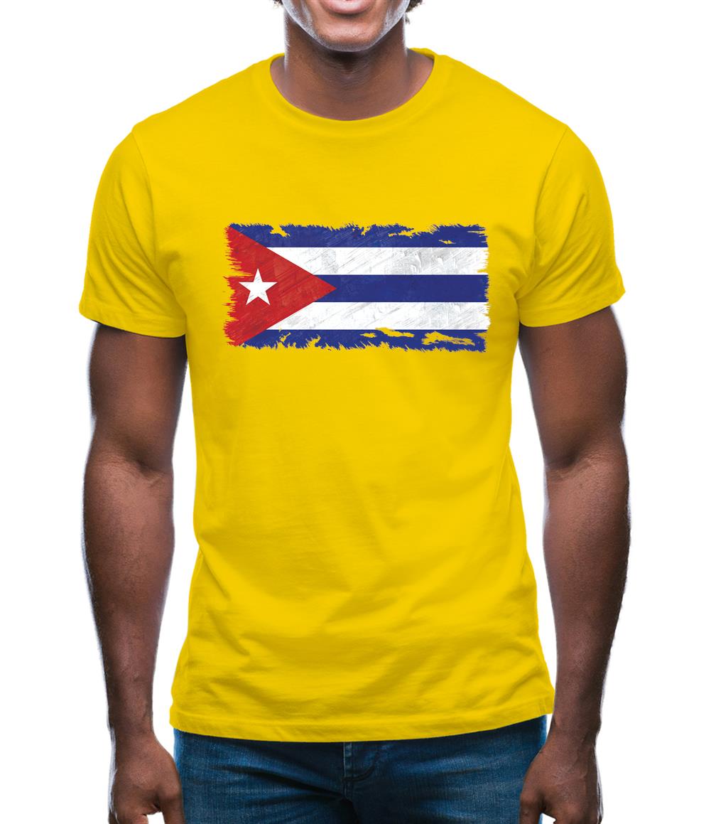 Cuba Grunge Style Flag Mens T-Shirt Cuba Grunge Style Flag Mens T-Shirt
