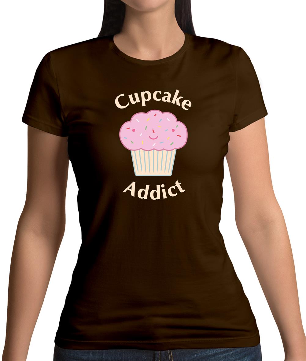 Cupcake Addict Womens T-Shirt Cupcake Addict Womens T-Shirt