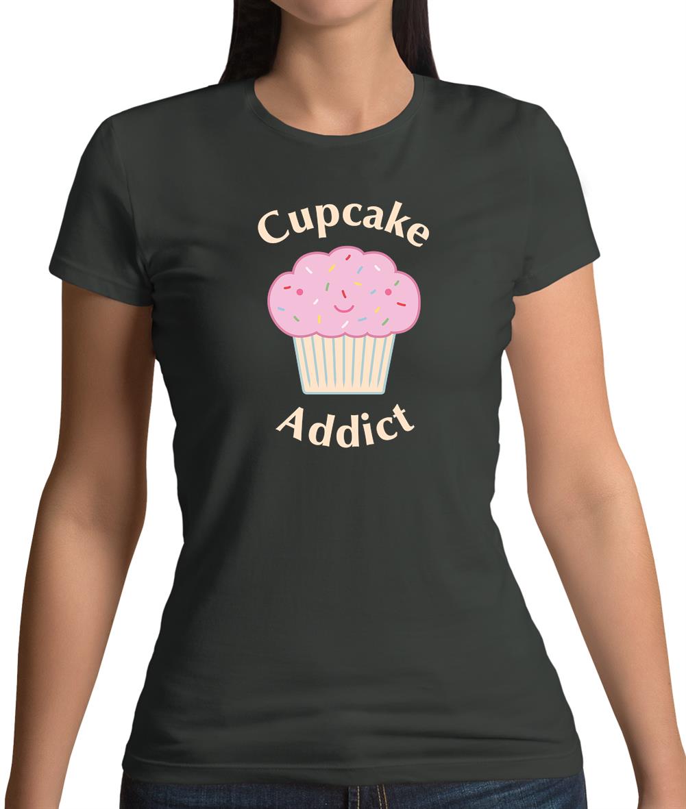 Cupcake Addict Womens T-Shirt Cupcake Addict Womens T-Shirt