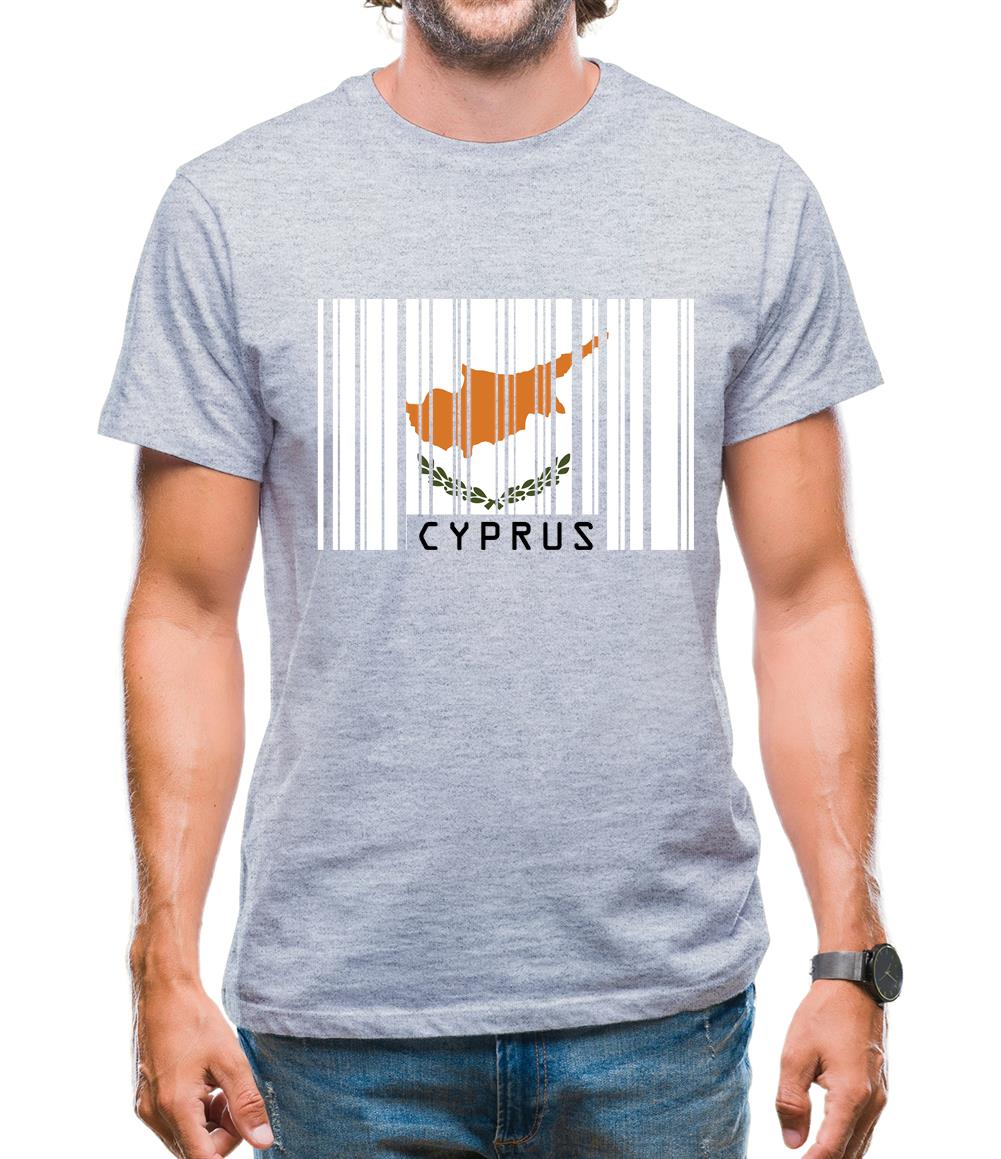 Cyprus Barcode Style Flag Mens T-Shirt Cyprus Barcode Style Flag Mens T-Shirt