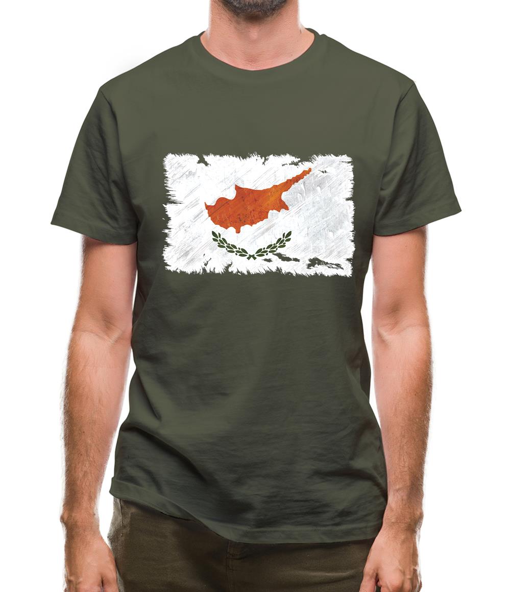 Cyprus Grunge Style Flag Mens T-Shirt Cyprus Grunge Style Flag Mens T-Shirt
