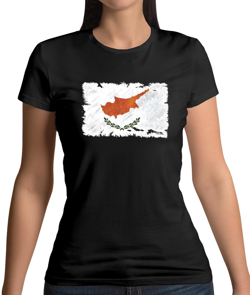 Cyprus Grunge Style Flag Womens T-Shirt Cyprus Grunge Style Flag Womens T-Shirt