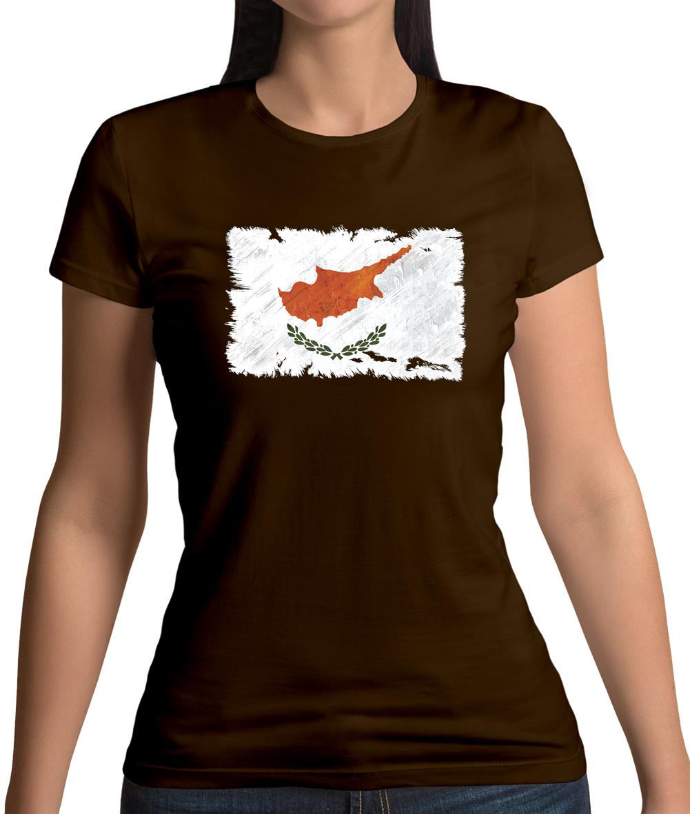 Cyprus Grunge Style Flag Womens T-Shirt Cyprus Grunge Style Flag Womens T-Shirt