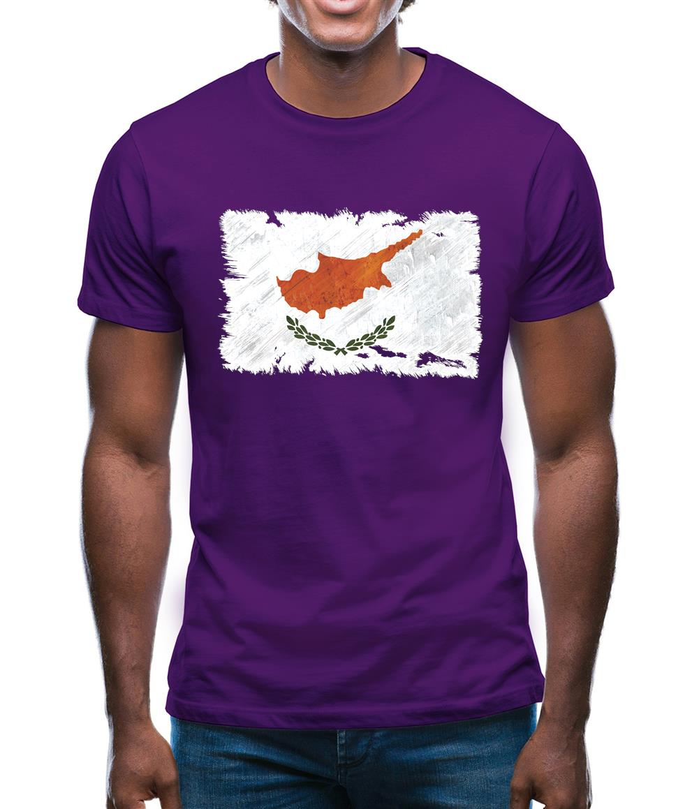 Cyprus Grunge Style Flag Mens T-Shirt Cyprus Grunge Style Flag Mens T-Shirt