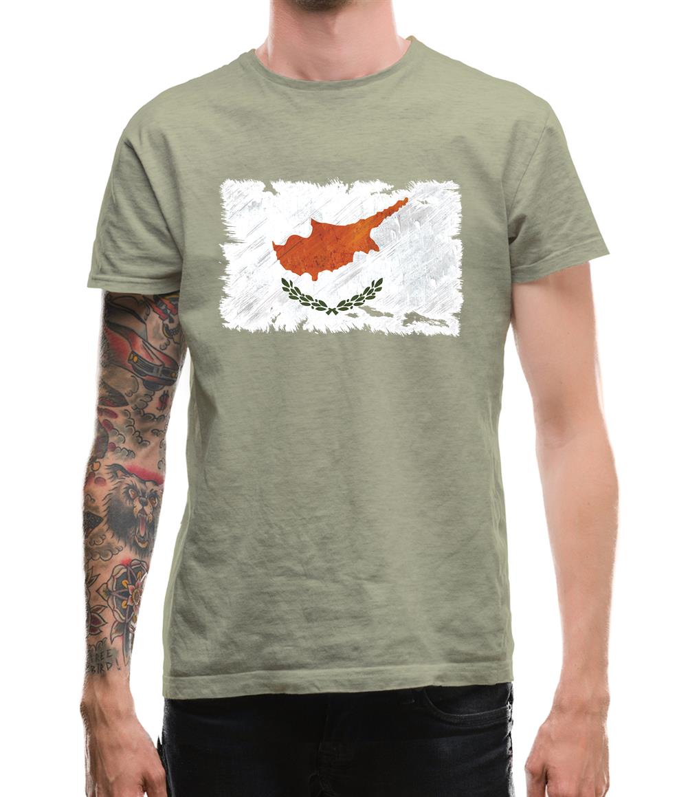 Cyprus Grunge Style Flag Mens T-Shirt Cyprus Grunge Style Flag Mens T-Shirt