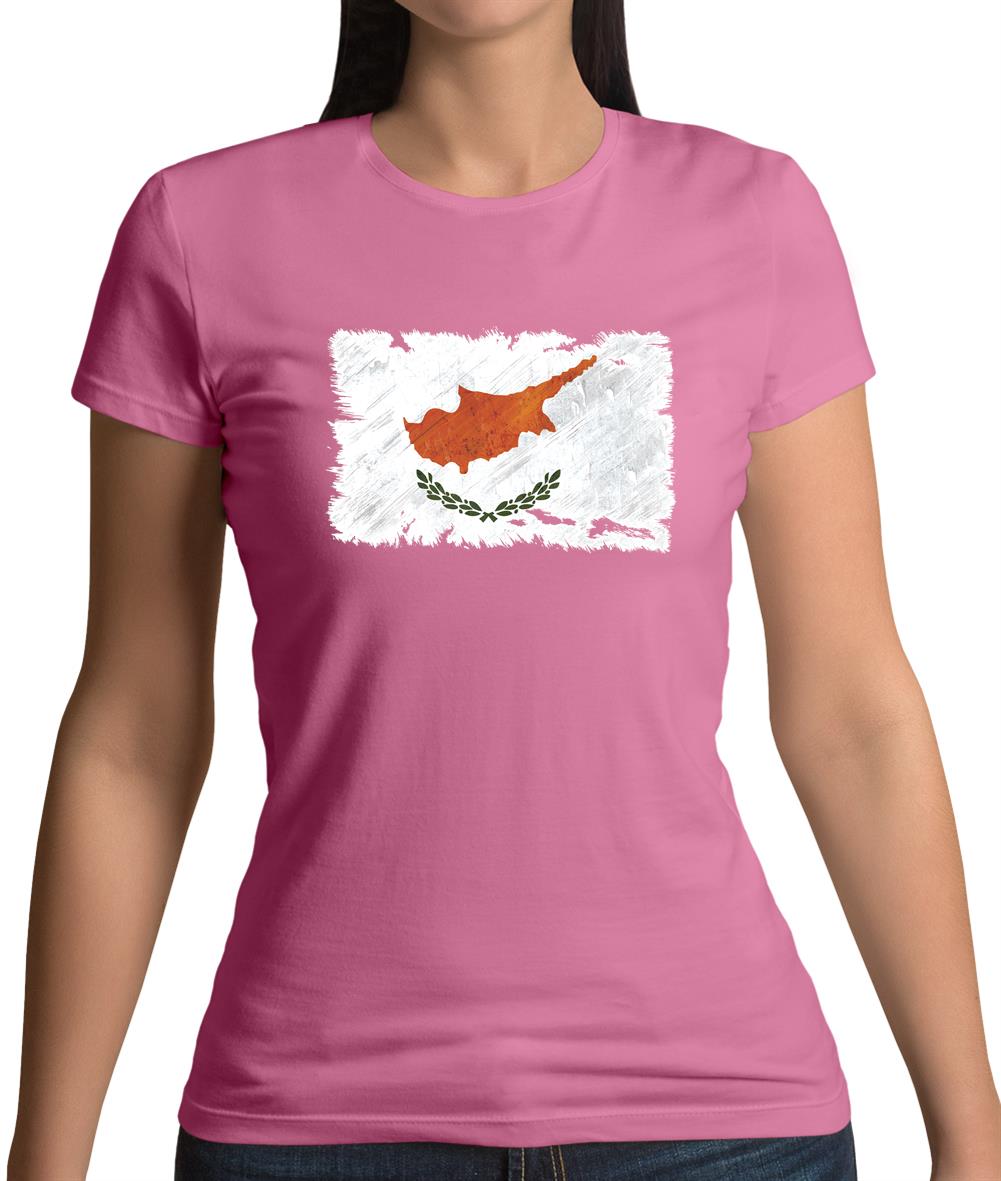 Cyprus Grunge Style Flag Womens T-Shirt Cyprus Grunge Style Flag Womens T-Shirt
