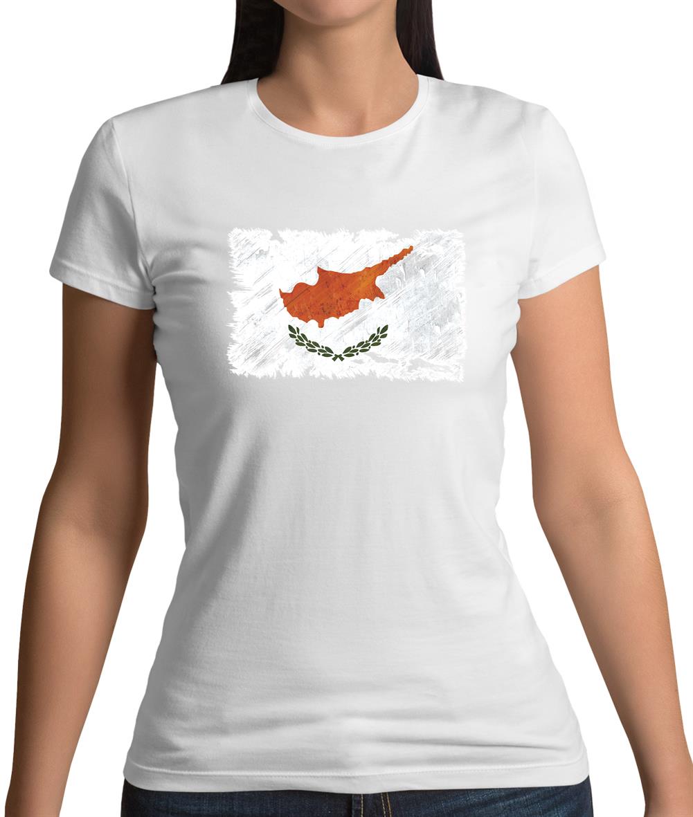 Cyprus Grunge Style Flag Womens T-Shirt Cyprus Grunge Style Flag Womens T-Shirt