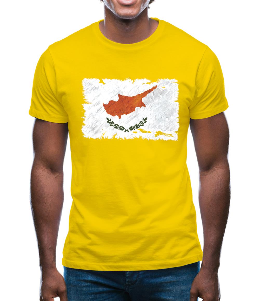 Cyprus Grunge Style Flag Mens T-Shirt Cyprus Grunge Style Flag Mens T-Shirt