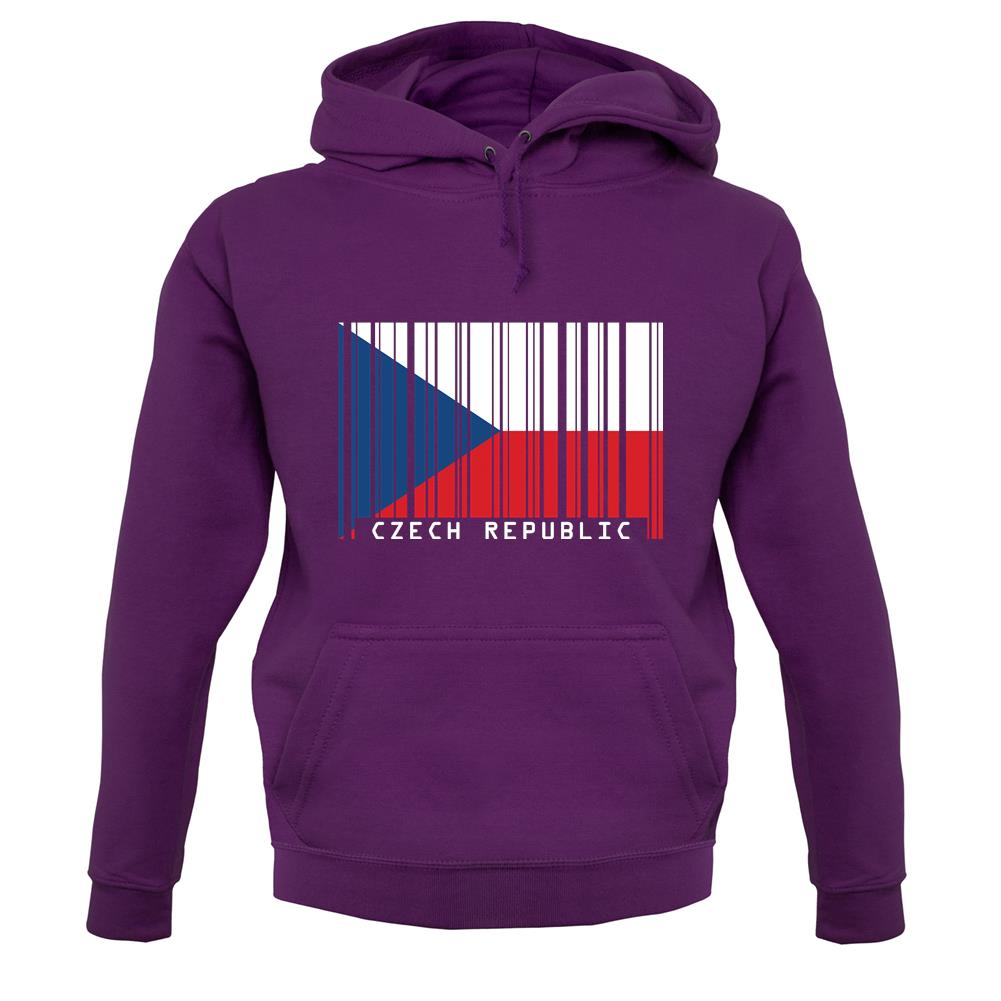 Czech Republic Barcode Style Flag unisex hoodie Czech Republic Barcode Style Flag unisex hoodie