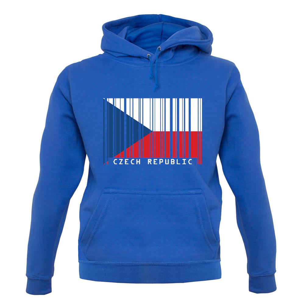 Czech Republic Barcode Style Flag unisex hoodie Czech Republic Barcode Style Flag unisex hoodie