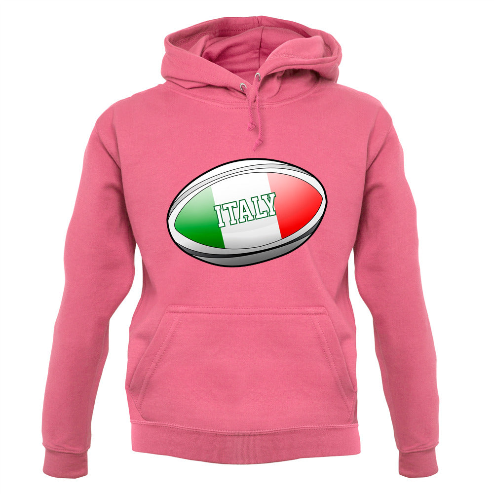 Italian Flag Rugby Ball Unisex Hoodie Italian Flag Rugby Ball Unisex Hoodie