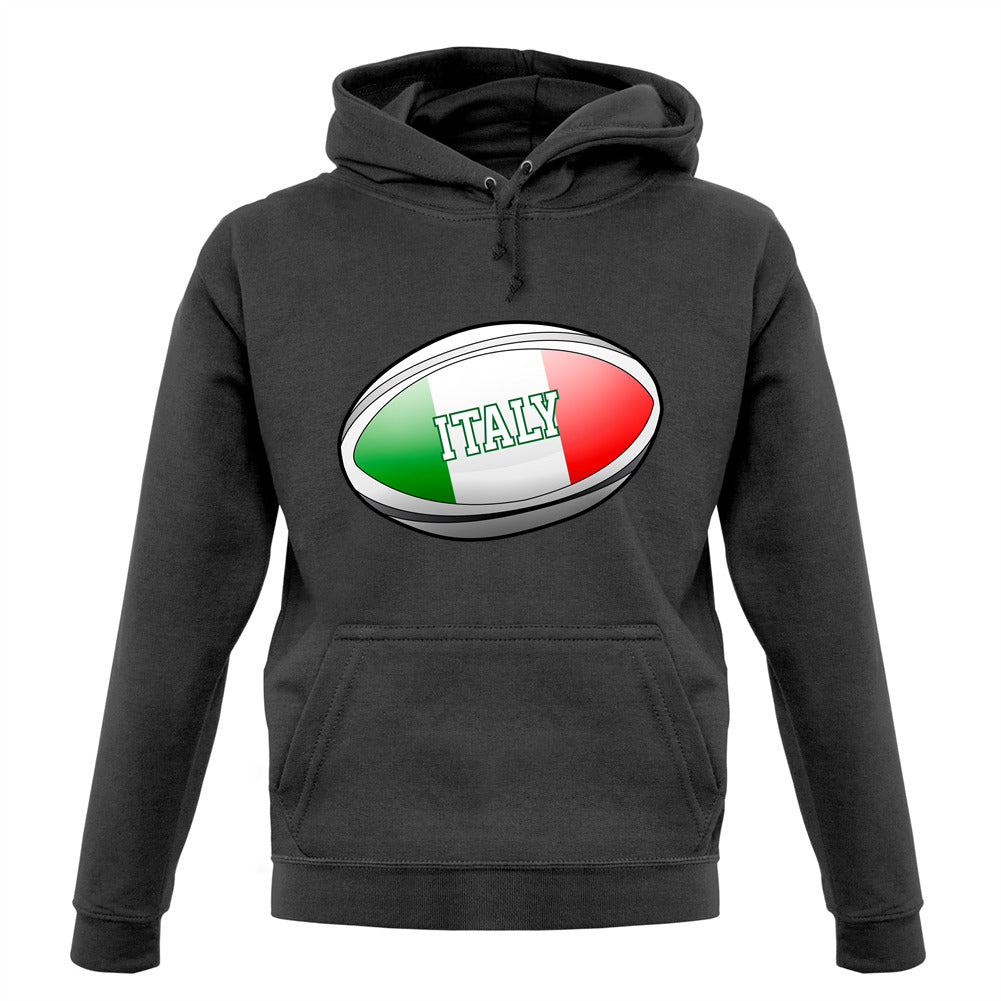 Italian Flag Rugby Ball Unisex Hoodie Italian Flag Rugby Ball Unisex Hoodie