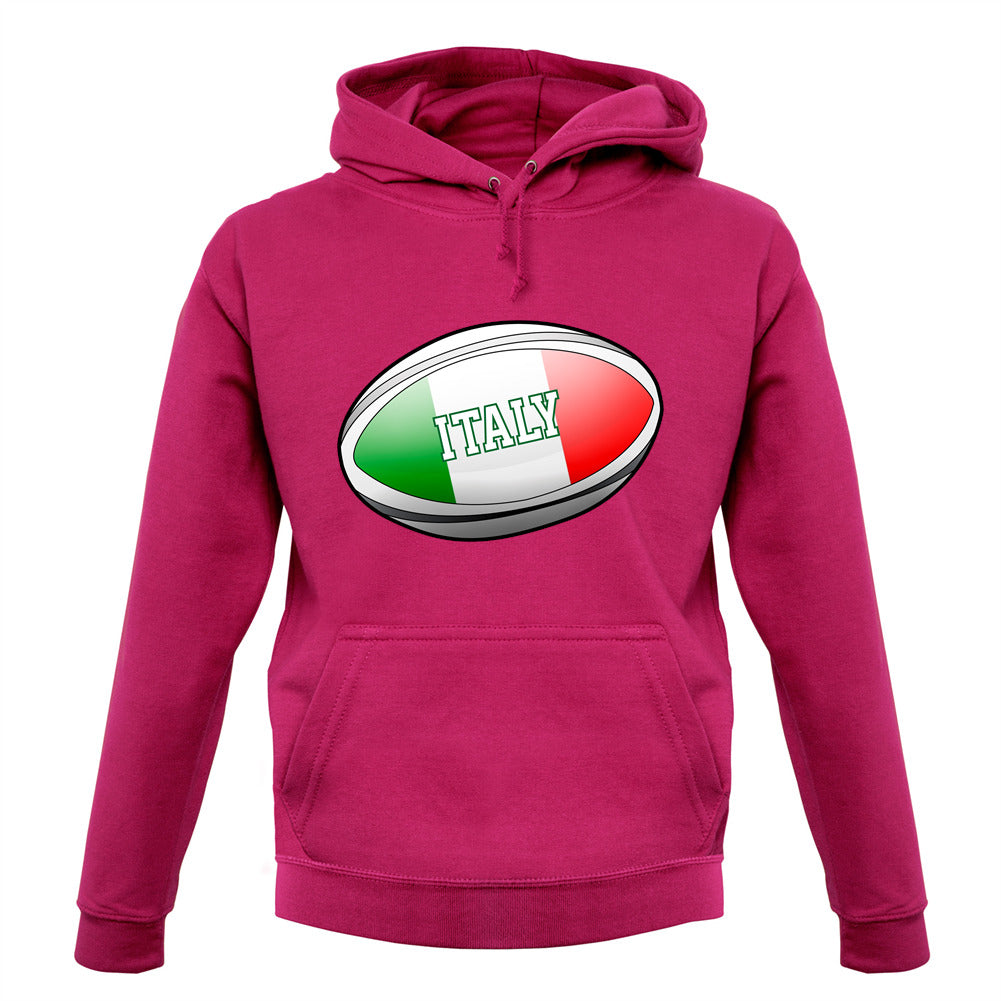 Italian Flag Rugby Ball Unisex Hoodie Italian Flag Rugby Ball Unisex Hoodie